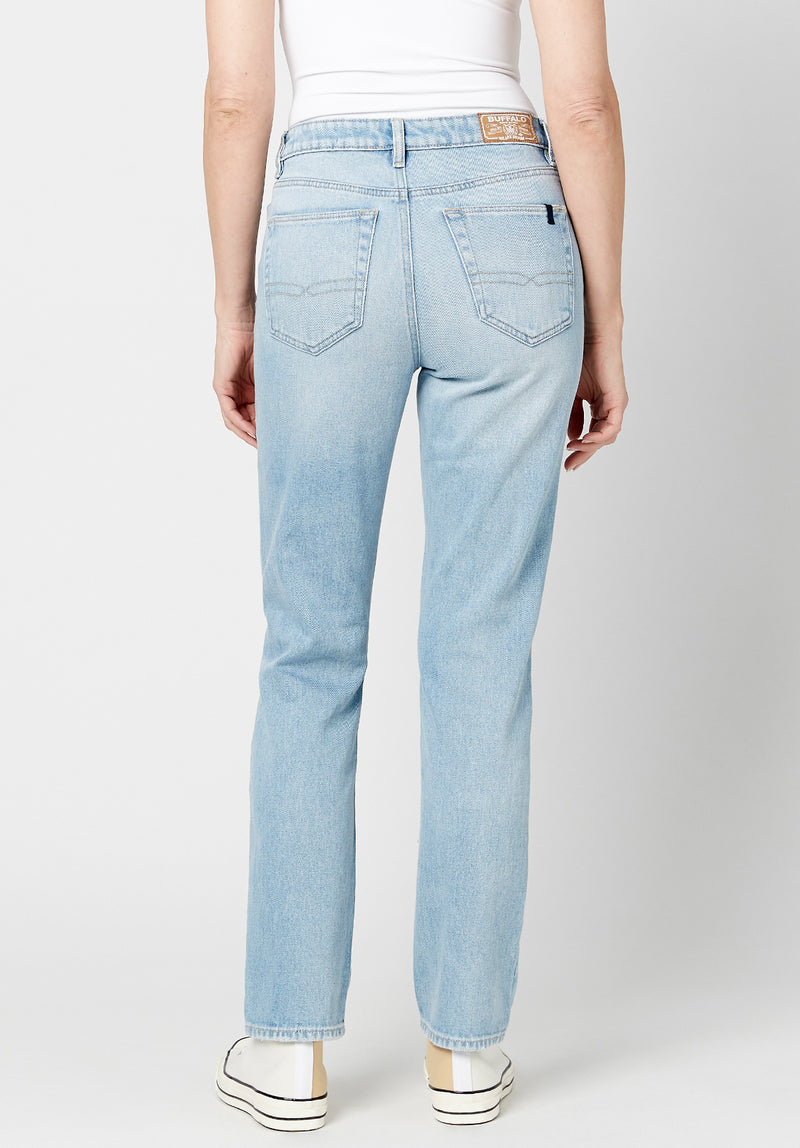 High Rise Straight Jayden Women's Jeans in Light & Soft Blue - BL15837