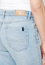 High Rise Straight Jayden Women's Jeans in Light & Soft Blue - BL15837