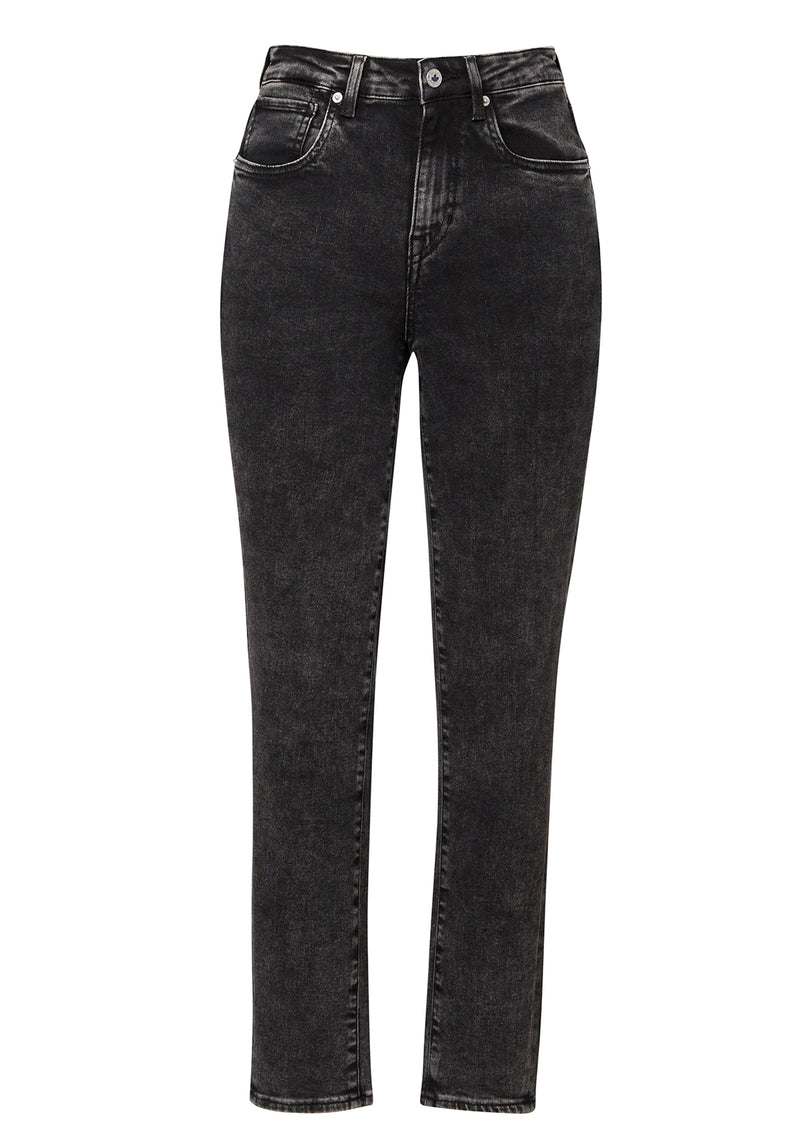 Margot Women's Mom Jeans in Acid Washed Black - BL15850