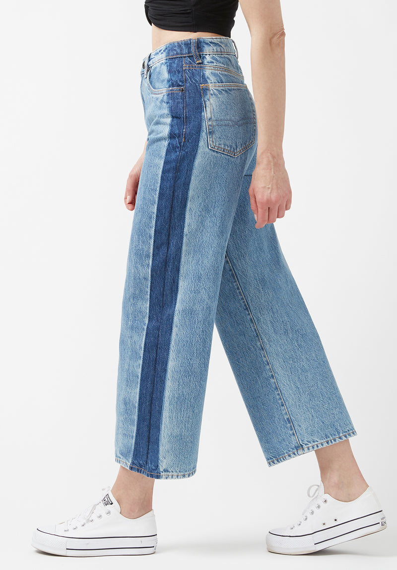 Buffalo David Bitton Addisson High Rise Wide Leg Cropped Women’s Jeans - BL15896 Color INDIGO