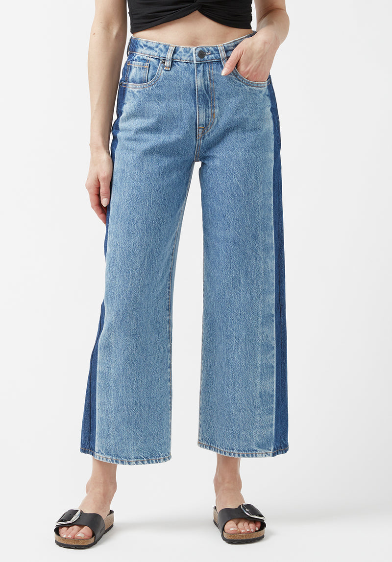 Buffalo David Bitton Addisson High Rise Wide Leg Cropped Women’s Jeans - BL15896 Color INDIGO