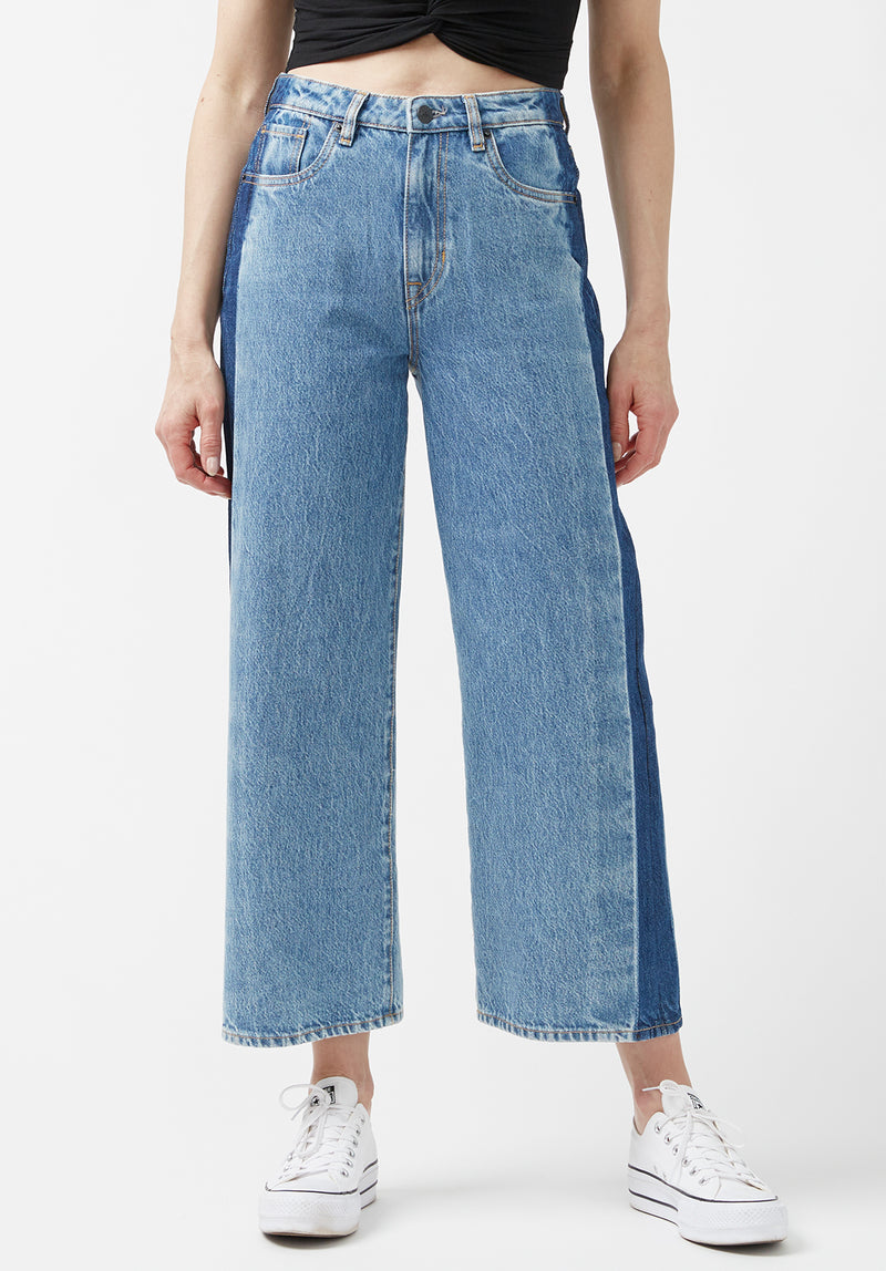 Buffalo David Bitton Addisson High Rise Wide Leg Cropped Women’s Jeans - BL15896 Color INDIGO