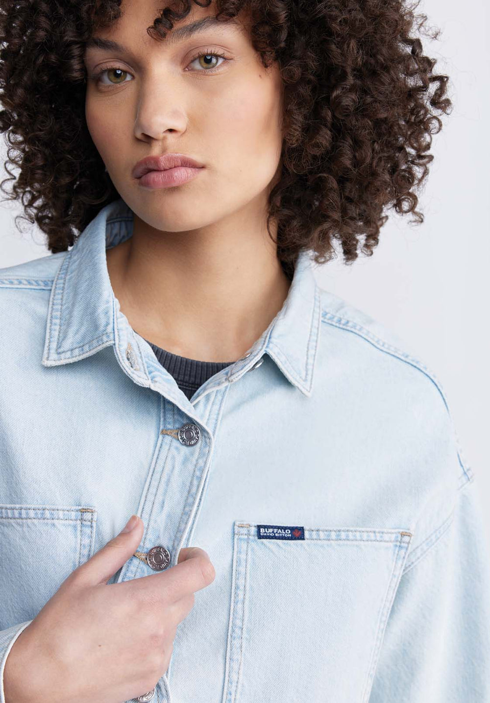 Sydney Women's Shirt Jacket in Vintage blue – Buffalo Jeans CA