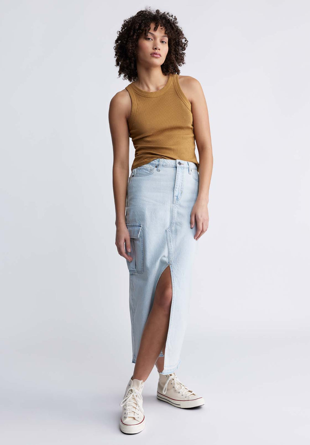 Buffalo David Bitton Samantha High Waist Denim Skirt Indigo Size 31