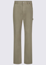 Pantalon droit et large pour femme à taille très haute Jane, vert olive - BL15966