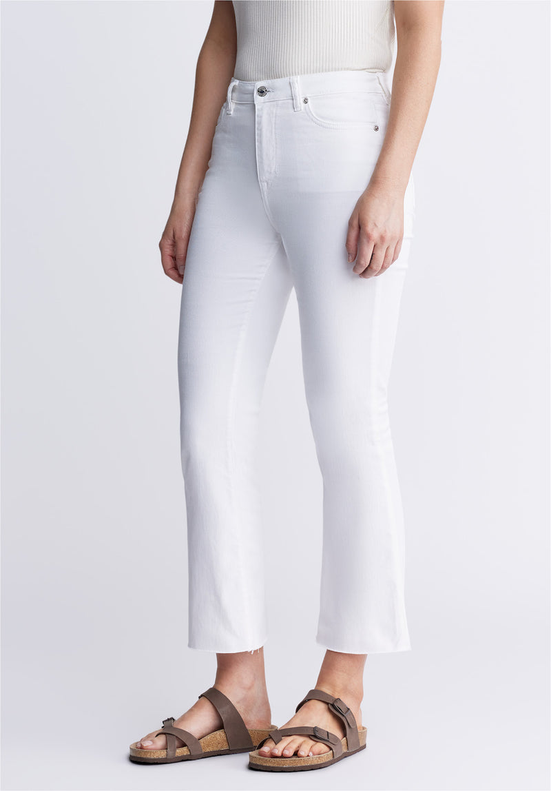 Buffalo David BittonKim Kick Crop Women's Jeans in White - BL15974 Color PURE WHITE