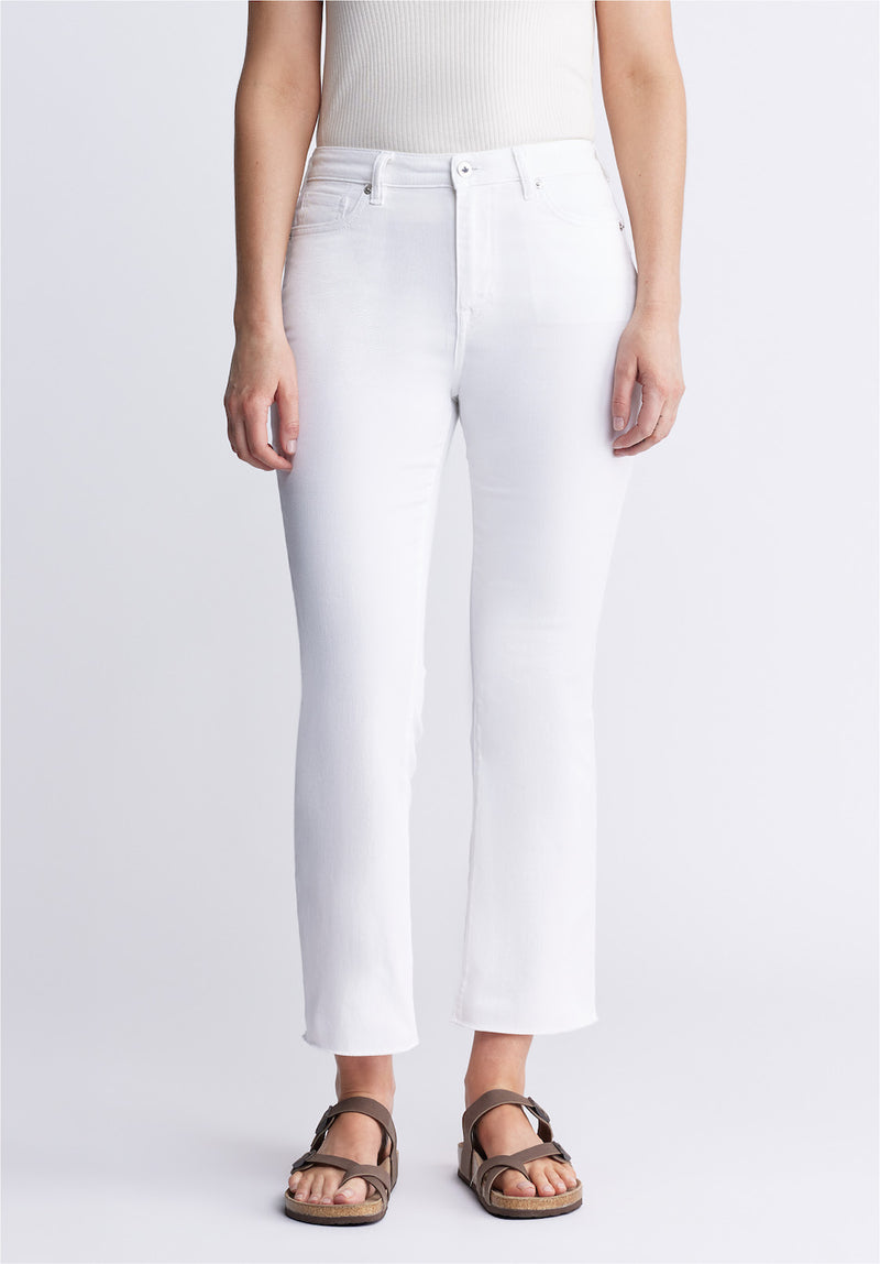 Buffalo David BittonKim Kick Crop Women's Jeans in White - BL15974 Color PURE WHITE