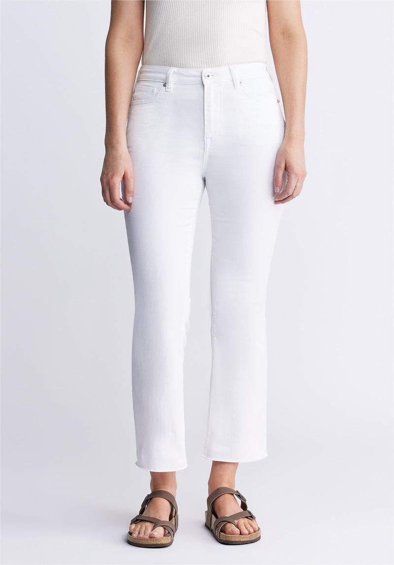 Flare White Molly Jeans Kim Kick Crop Women's Jeans In White