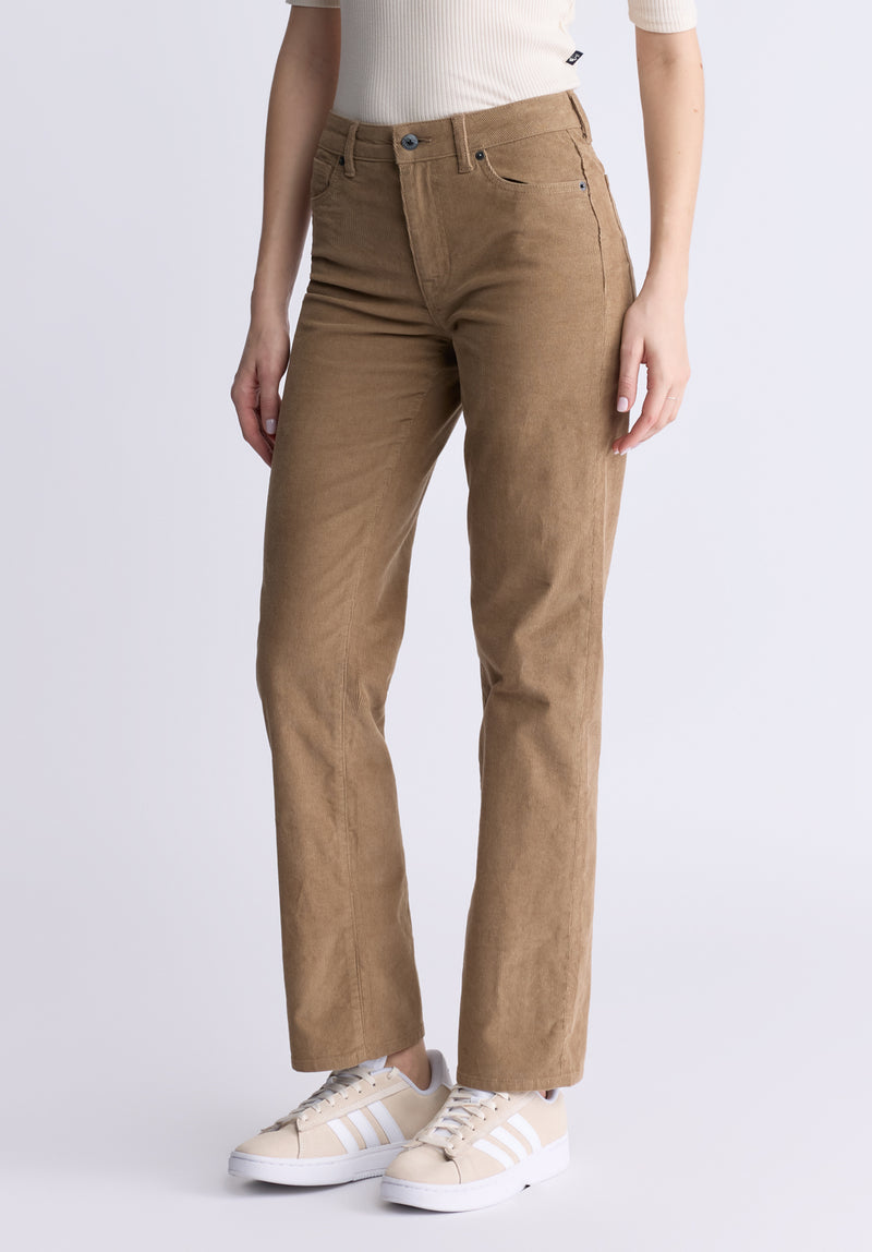 Buffalo Jeans Women s Mid Rise Straight Mary Pants Rinse Washed Beige Size 26
