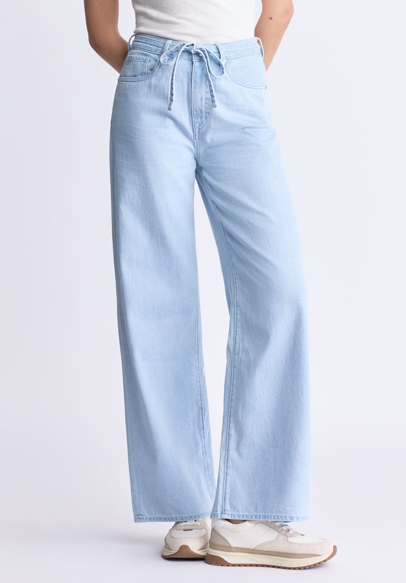 Buffalo David Bitton High Rise Wide Leg Alecia Women's Jeans color INDIGO