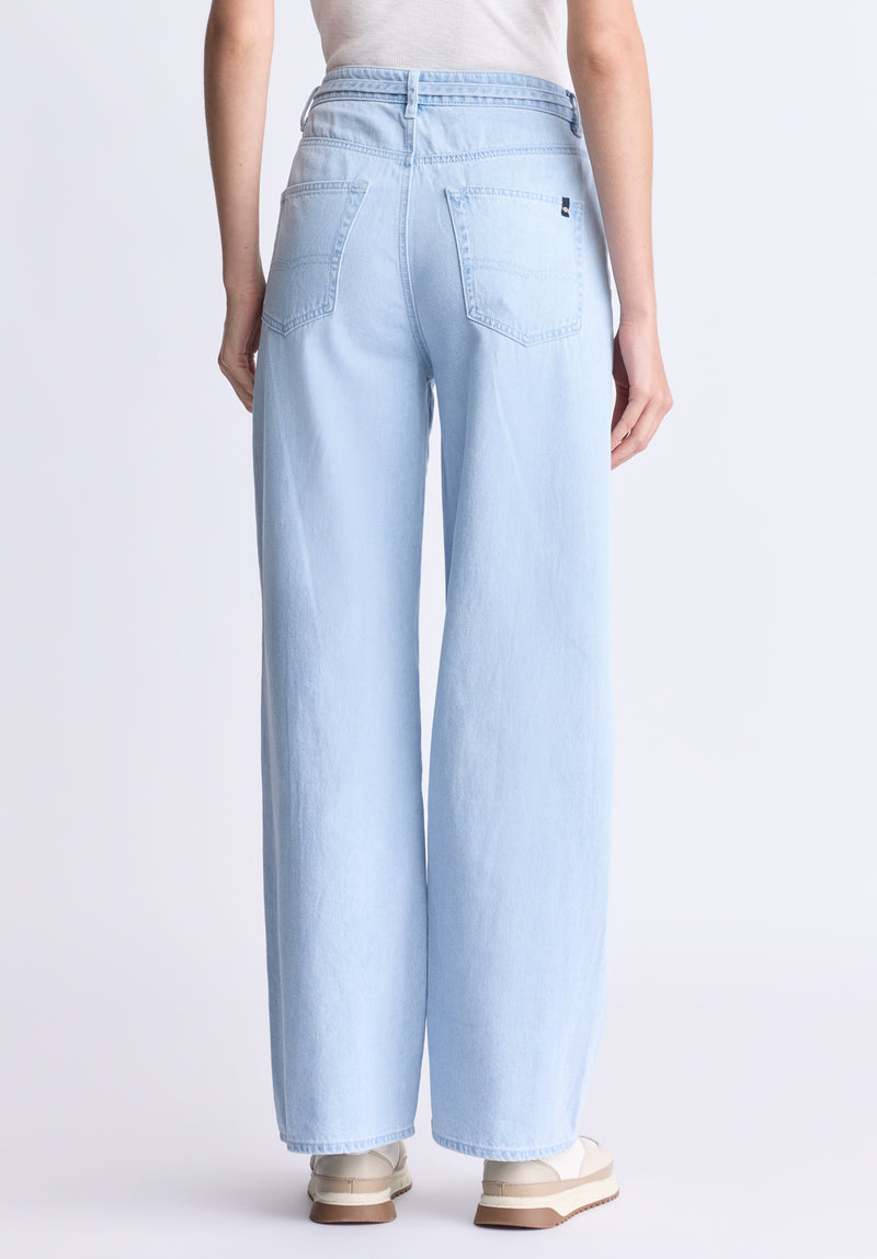 Buffalo David Bitton High Rise Wide Leg Alecia Women's Jeans color INDIGO