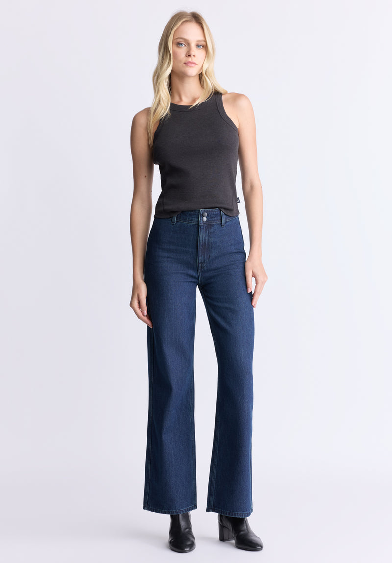 Buffalo David Bitton High Rise Wide Leg Adele Women's Jeans color INDIGO
