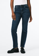 High Rise Straight Jayden Women's Jeans, Indigo Contrast - BL16062