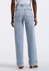 Buffalo David Bitton High Rise Wide Leg Addie Women's Jeans color INDIGO