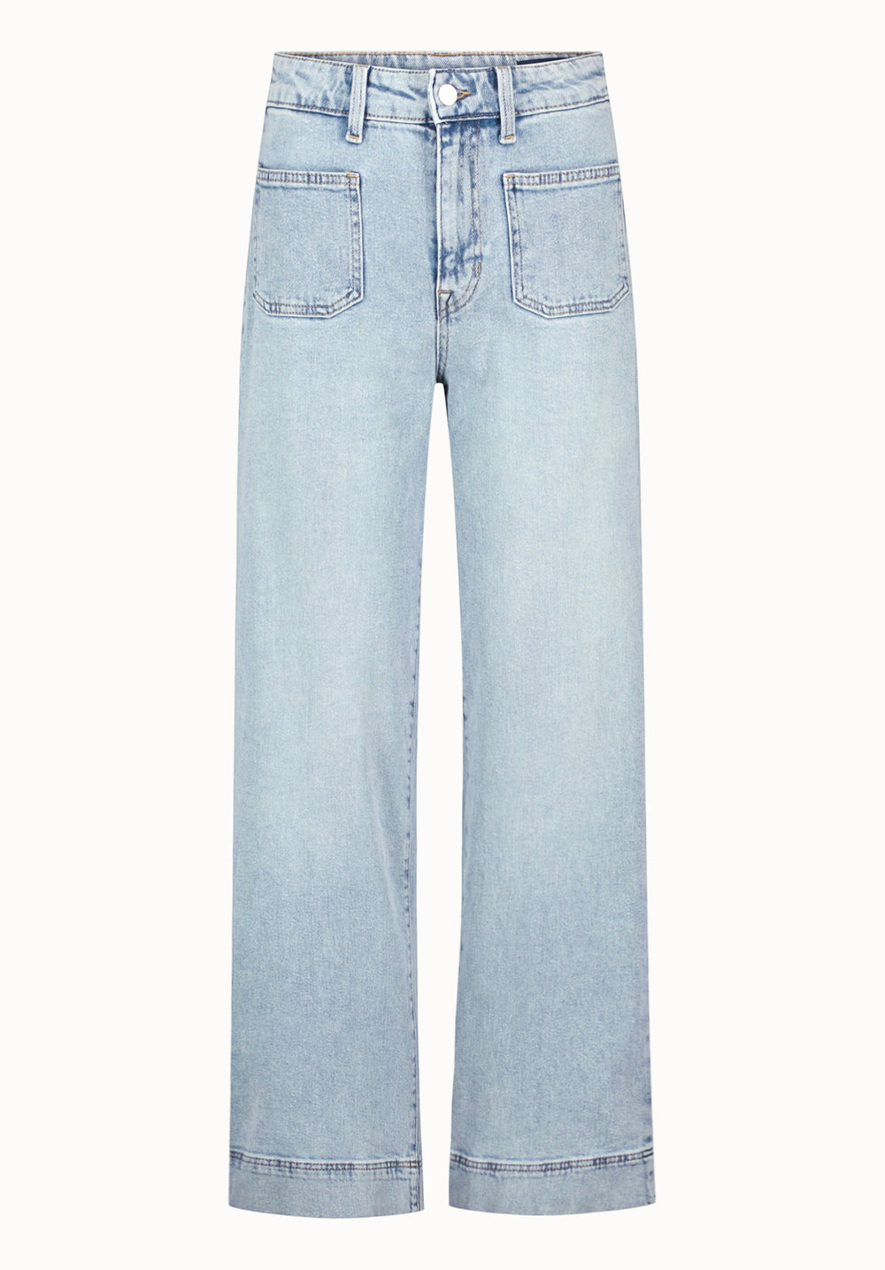 High Rise Wide Leg Addie Women's Jeans, Bleached Blue – Buffalo