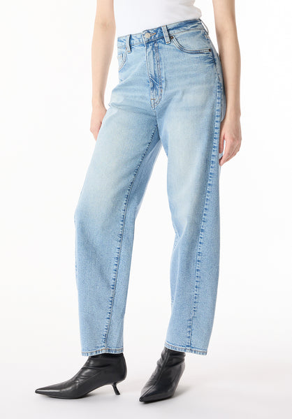 High Rise Barrel Barbara Women's Jeans, Vintage Blue - BL16072