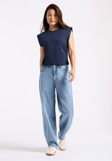 Buffalo David Bitton High Rise Barrel Barbara Women's Jeans color INDIGO