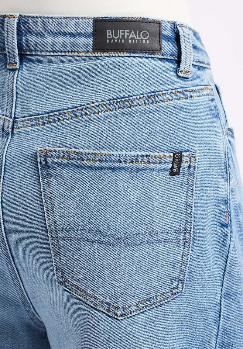 Buffalo David Bitton High Rise Barrel Barbara Women's Jeans color INDIGO