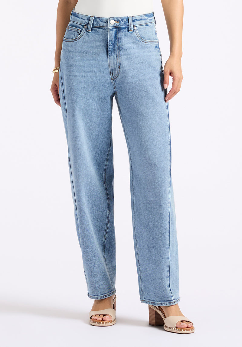 Buffalo David Bitton High Rise Barrel Barbara Women's Jeans color INDIGO