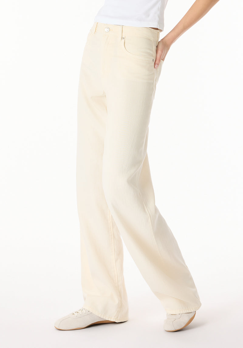 High Rise Wide Leg Addie Women's Pants, Vanilla Ice – Buffalo Jeans CA