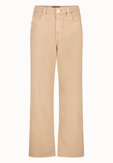 High Rise Wide Leg Addie Women's Pants, Almond Beige - BL16083