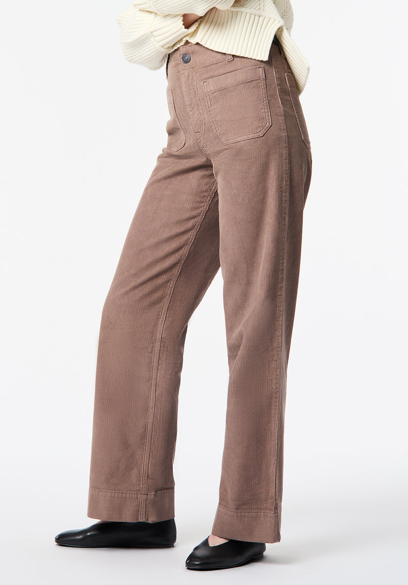 High Rise Wide Leg Adele Women's Pants color LEAFLESS TREE