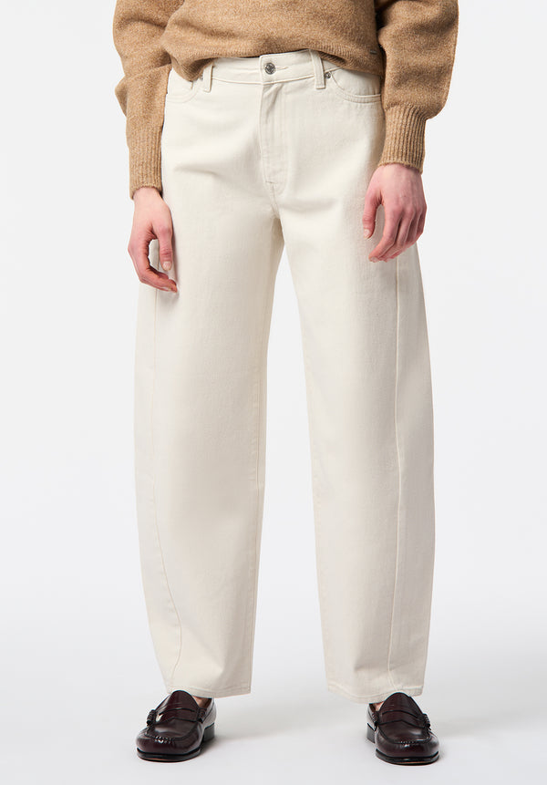 High Rise Barrel Barbara Women's Pants color ECRU