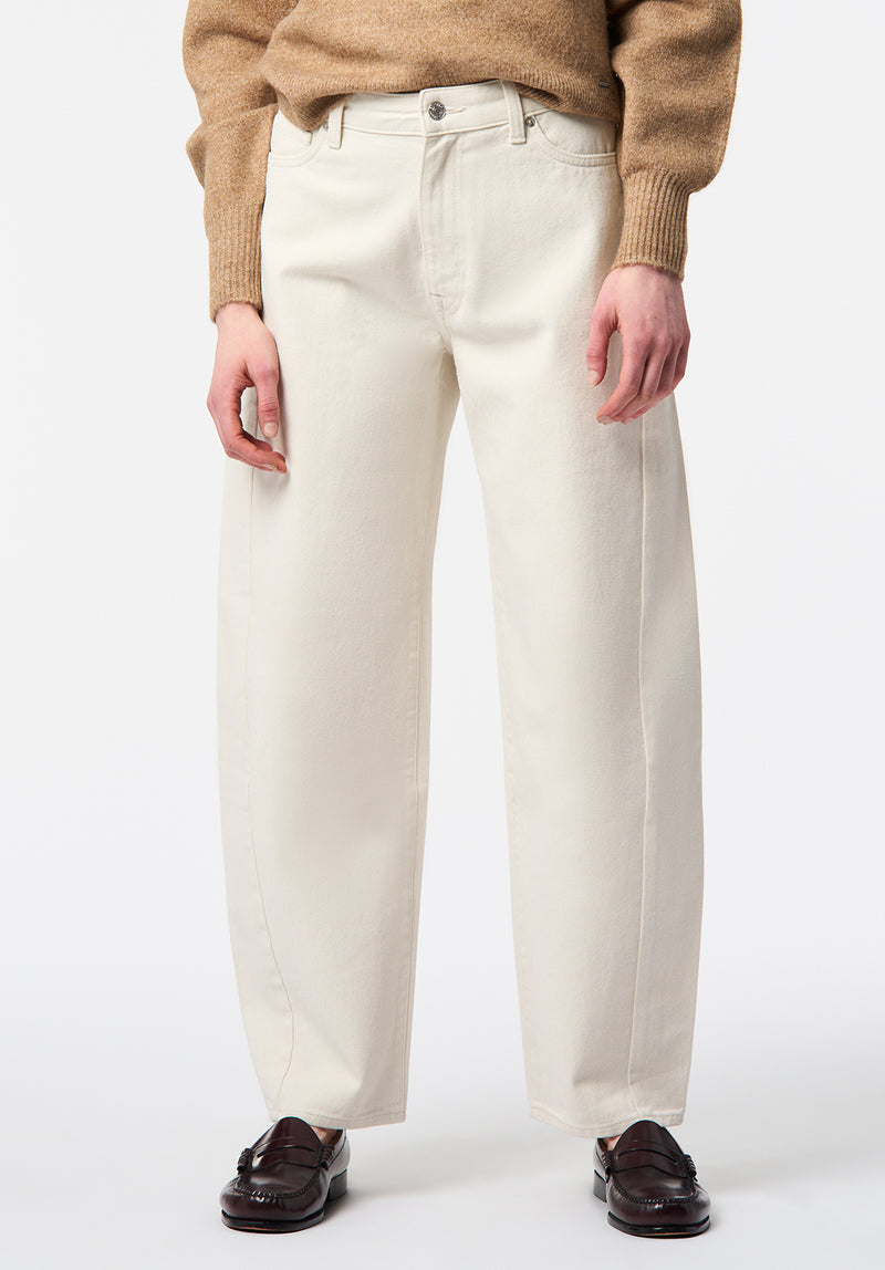 High Rise Barrel Barbara Women's Pants color ECRU