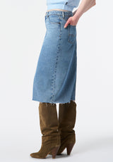 Mid Length Skirt Sally color INDIGO