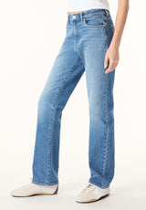 Mariah Women’s Mid Rise Straight Jeans, Classic Wash - BL16207