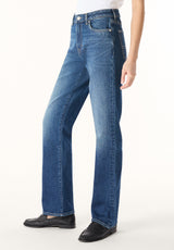 Mariah Women’s Mid Rise Straight Jeans, Authentic Wash - BL16208