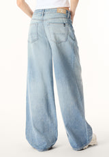 Amelia Women’s Mid Rise Wide Leg Jeans, Vintage Sanded - BL16212