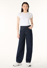Bella Women’s Baggy Fit Jeans, Rinse Wash - BL16214
