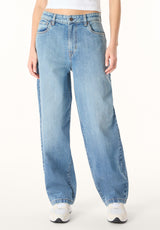 Bella Women’s Baggy Fit Jeans, Light Blue Wash - BL16215