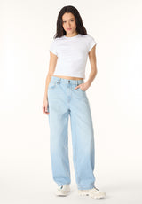 Bella Women’s Baggy Fit Jeans, Vintage Wash - BL16216