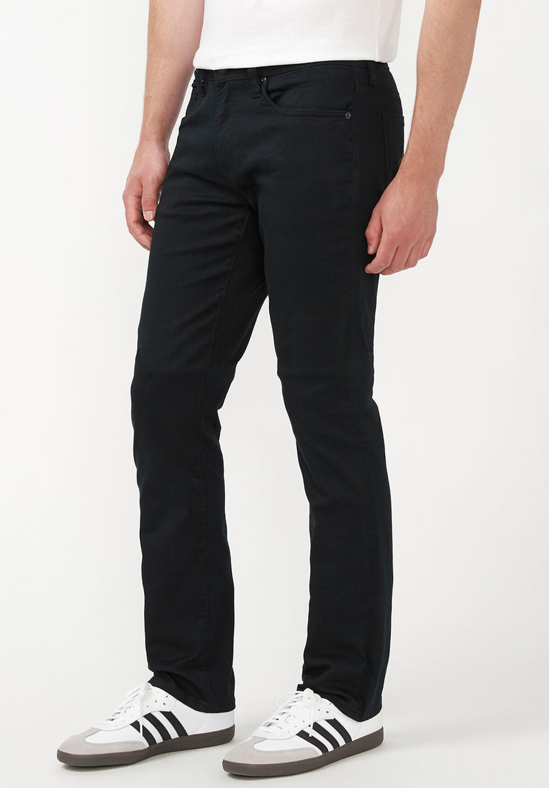 Straight Six Men's Twill Pants in Authentic Black - BM16083