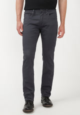 Straight Fit Dark Gray Twill Pants - BM16083
