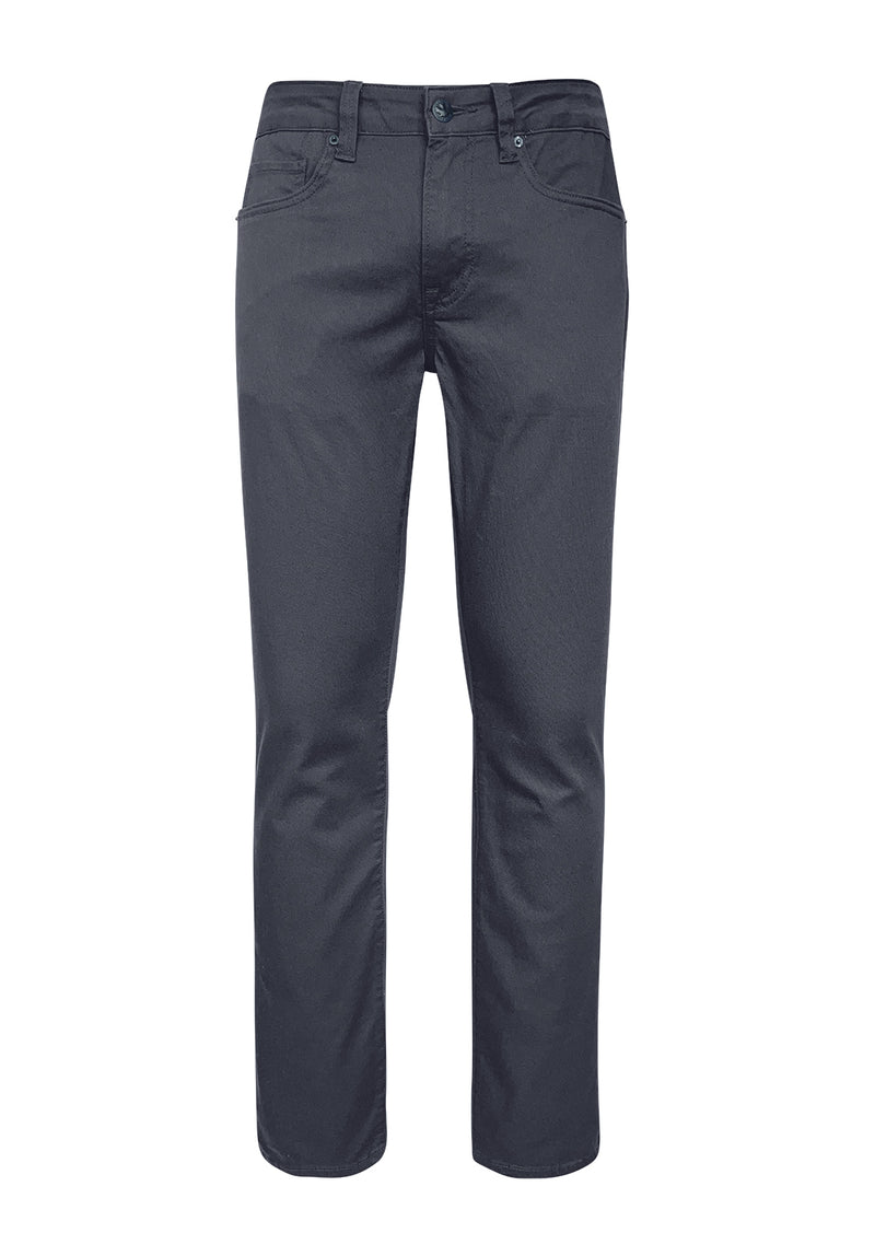 Straight Fit Dark Gray Twill Pants - BM16083