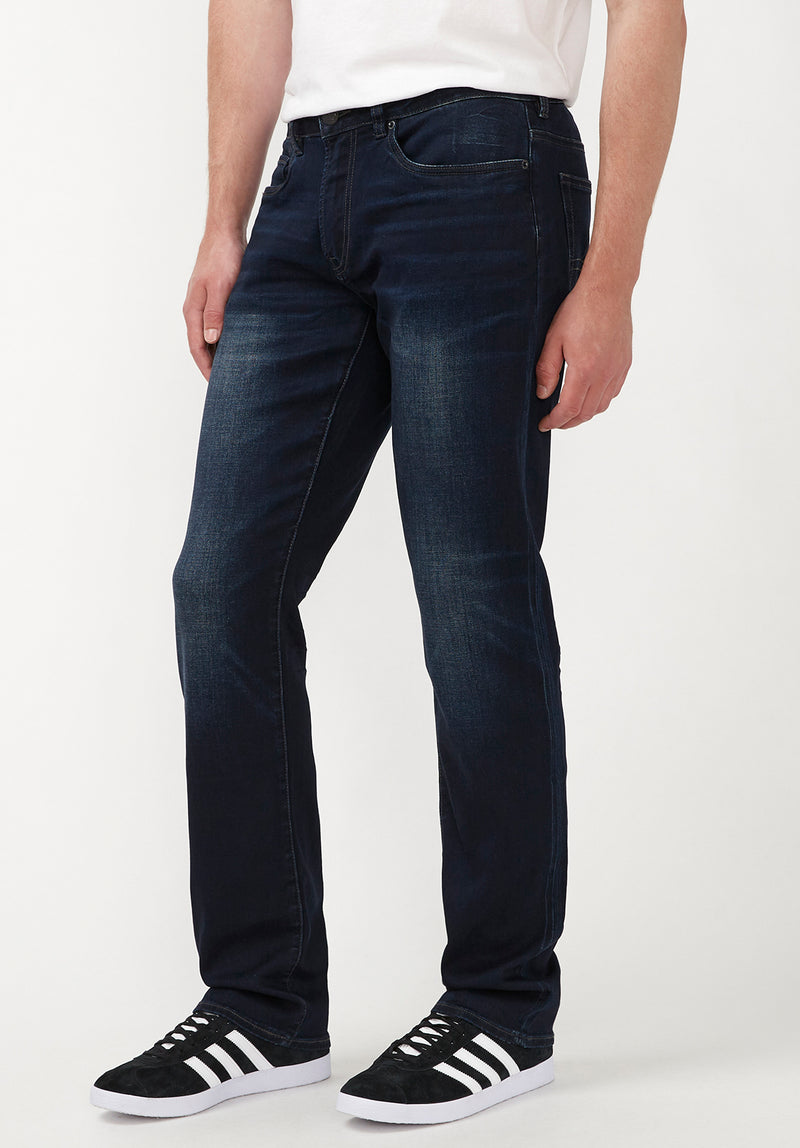 Straight Six Men's Jeans in Authentic and Deep Indigo - BM20457