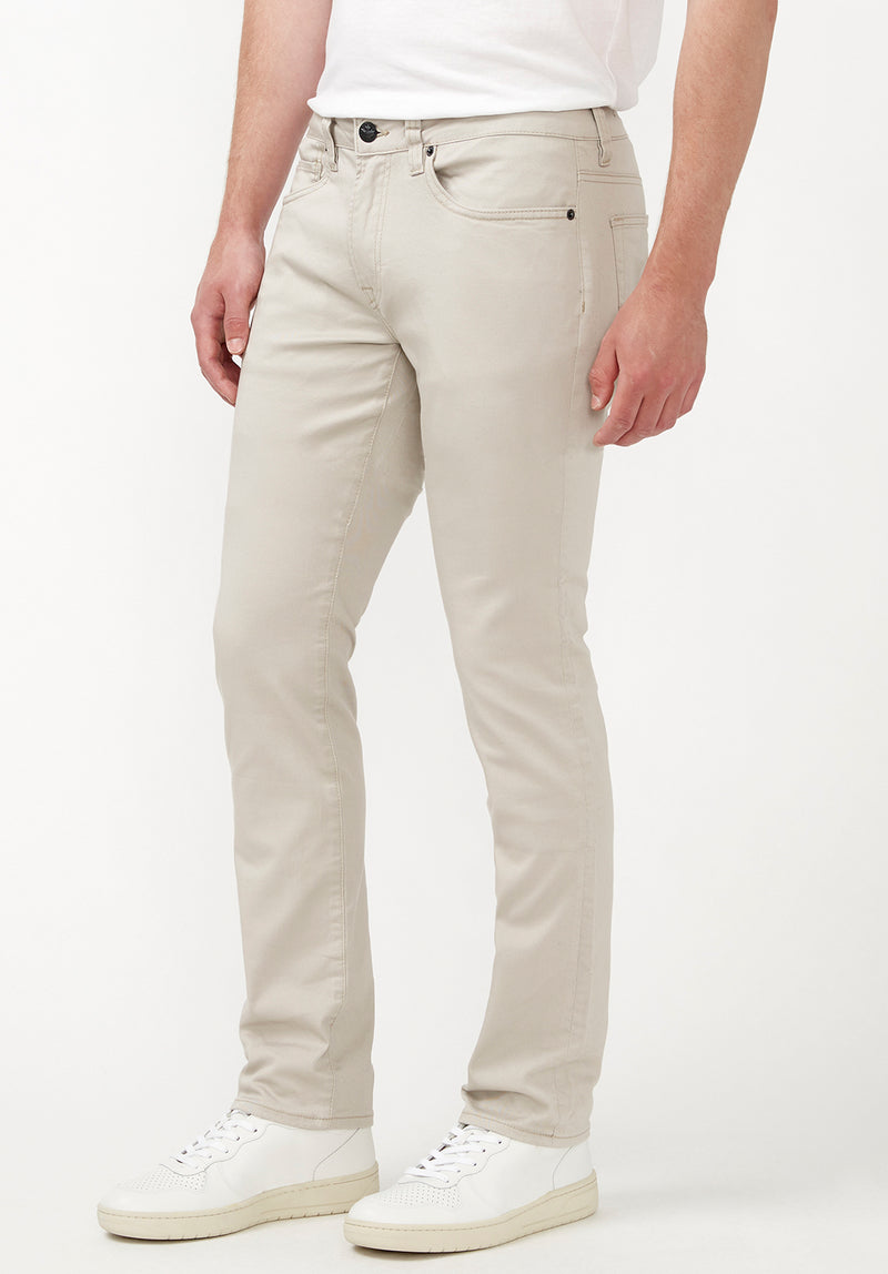 Slim Ash Men's Twill Pants in Beige - BM22017