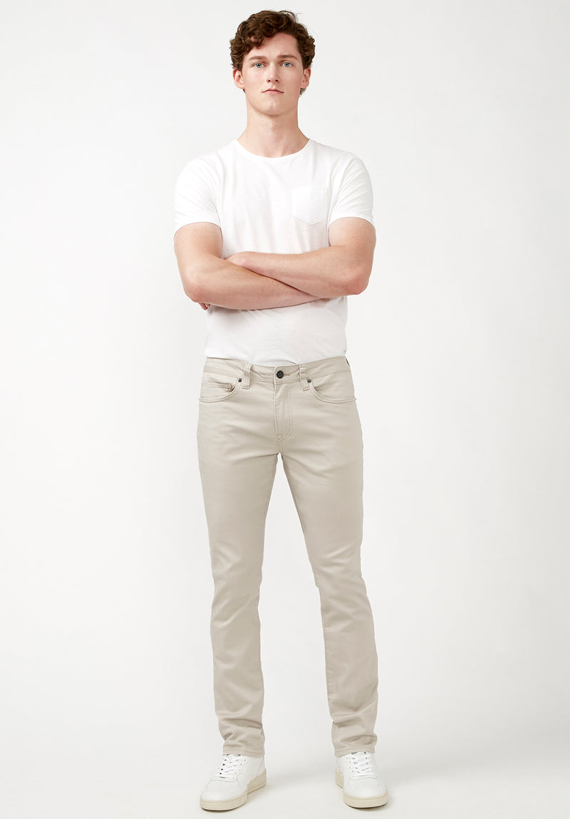 Slim Ash Men's Twill Pants in Beige - BM22017