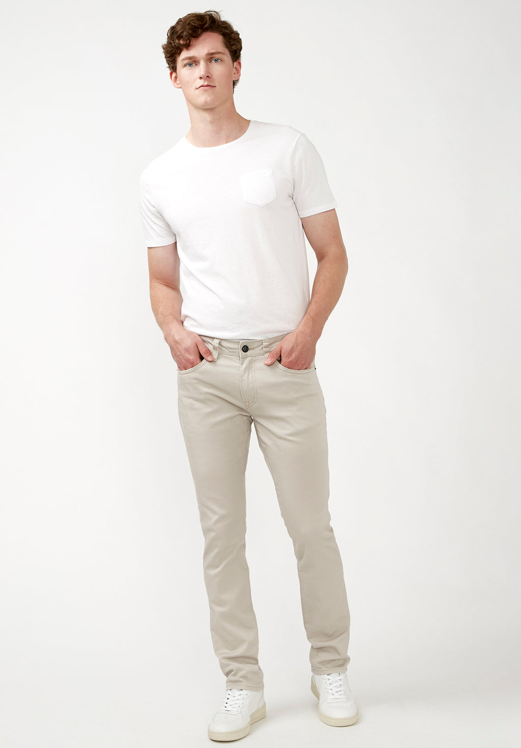 Men's white outlet twill pants