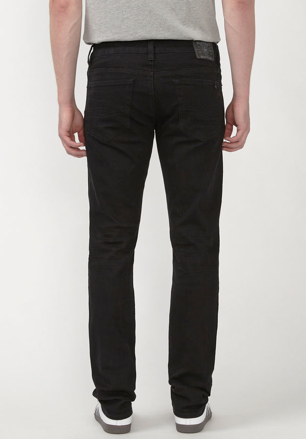 Slim Ash Crinkled Black Jeans - BM22047
