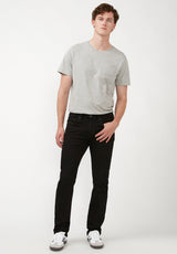 Straight Six Men's Jeans in Crinkled Black - BM22632