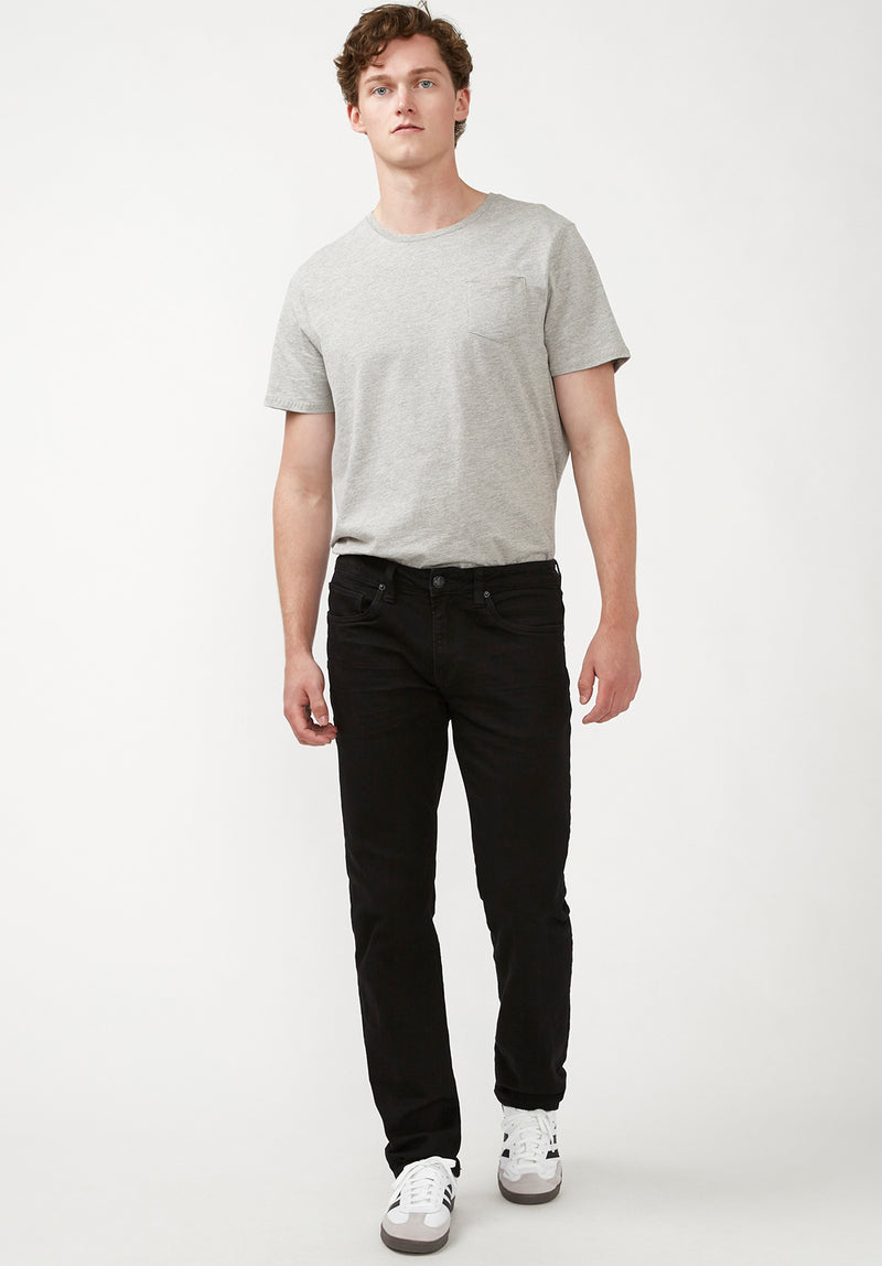 Buffalo Men s Six Stretch Mid Rise Straight Jeans Black