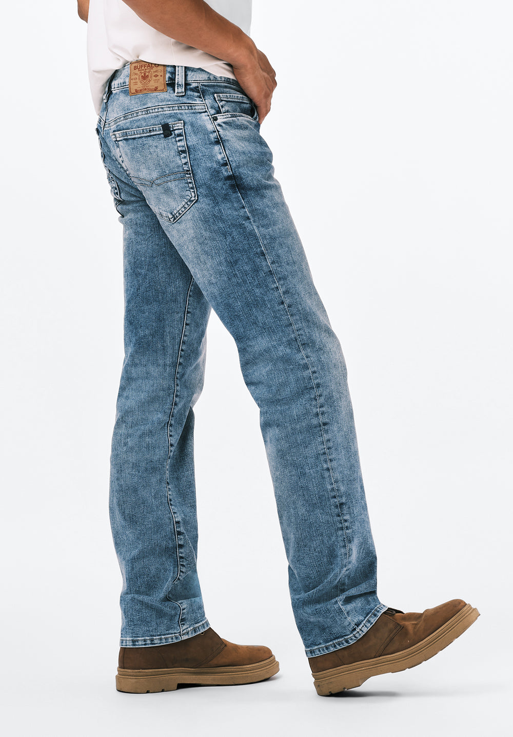 Straight Six Men's Jeans, Whiskered and Contrasted - BM22634