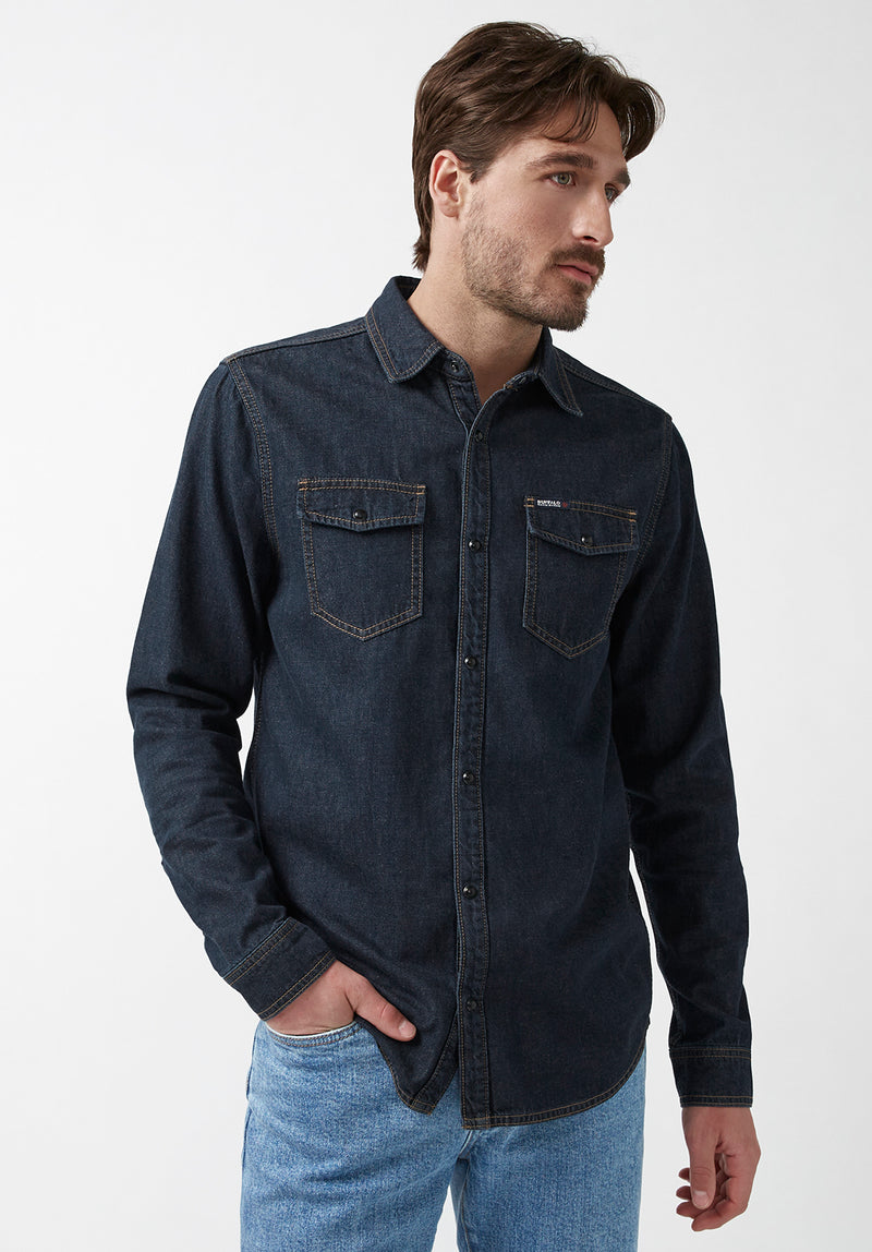 Stanley Men’s Long-Sleeve Denim Shirt in Indigo - BM22635