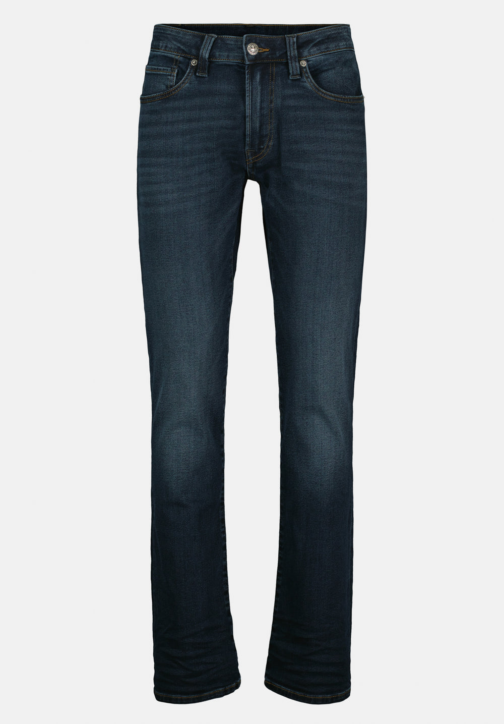 Slim Bootcut King Men's Jeans in Crinkled and Sanded Dark Blue