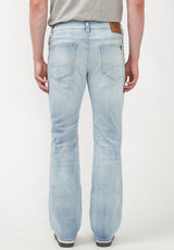 Slim Bootcut King Men's Jeans in Crinkled Bleached Blue - BM22791