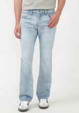 Slim Bootcut King Men's Jeans in Crinkled Bleached Blue - BM22791